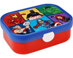 Mepal lunchbox Campus – Broodtrommel met vakjes voor kinderen – Geschikt voor 4 boterhammen – Avengers
