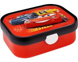 Mepal lunchbox Campus – Broodtrommel met vakjes voor kinderen – Geschikt voor 4 boterhammen – Cars