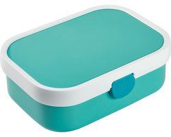 Mepal lunchbox Campus – Broodtrommel met vakjes voor kinderen – Geschikt voor 4 boterhammen – Turquoise