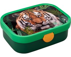 Mepal lunchbox Campus – Broodtrommel met vakjes voor kinderen – Geschikt voor 4 boterhammen – Wild Tiger