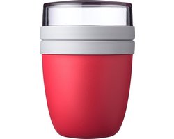 Mepal Lunchpot - 500 + 200 ml - Yoghurt en Muesli beker to go - Geschikt voor vriezer, magnetron en vaatwasser - Ellipse - Nordic denim