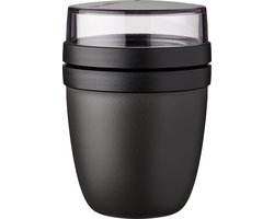 Mepal Lunchpot – 500 ml + 200 ml – Yoghurt en Muesli beker to go – Ellipse – Nordic black