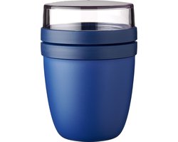 Mepal Lunchpot – 500 ml + 200 ml – Yoghurt en Muesli beker to go – Ellipse – Vivid blue