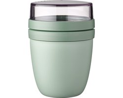 Mepal Lunchpot Ellipse - 500 ml - Yoghurt en Muesli beker to go - Geschikt voor vriezer. magnetron en vaatwasser - Nordic sage
