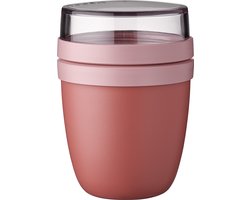 Mepal Lunchpot mini – 300 ml + 120 ml – Yoghurt en Muesli beker to go – Ellipse – Vivid mauve