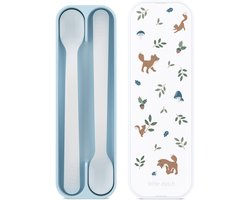 Mepal Mio Babylepel Little Dutch - Set van 2 - Lange steel - Kinderservies - Forest Friends