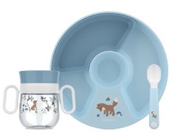 Mepal Mio Babyservies set Little Dutch - 3-delig - Kraamcadeau - Kinderservies - Forest Friends
