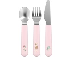 Mepal Mio Kinderbestek Little Dutch - 3-delig. vork. mes en lepel - Roestvrij staal - Kinderservies - Fairy Garden
