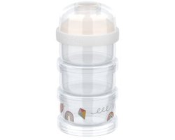 Mepal Mio Melkpoedertoren 3-delig - 360 ml - Luchtdichte afsluiting met schekdop - Multifunctioneel opbergen en doseren - Sunshine & Rainbow