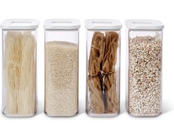 Mepal Modula set bewaardozen - 4x 2000 ml - Voorraaddoos - Wit