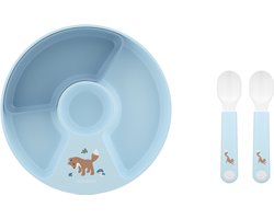 Mepal Oefenset Mio - Vakjesbord met oefenlepels - Forest Friends