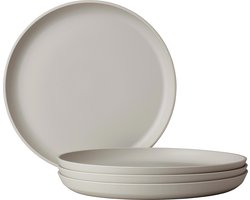Mepal ontbijtbord Silueta – 4 stuks – Camping borden – Nordic white