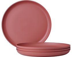 Mepal ontbijtbord Silueta – 4 stuks – Camping borden – Vivid mauve