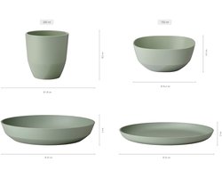 Mepal servies set Silueta - 8-delig voor 2 personen - Nordic white