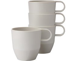 Mepal Silueta Mok 4-Delige Set – 300 ml – Nordic White – Vaatwasser- en Magnetronbestendig – Duurzaam Servies – Lichtgewicht en Stapelbaar