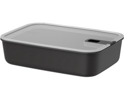 Mepal Vershouddoos EasyClip - 2.25 l - Vershoudbakjes met schuifsluiting - Geschikt voor magnetron. stoomoven. koelkast en vriezer - Nordic black