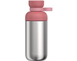 Mepal Waterfles roestvrij staal Vita - 500 ml - 2 openingen voor extra drinkgemak - Drinkfles RVS - Vivid mauve