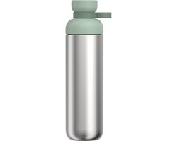 Mepal Waterfles roestvrij staal Vita - 900 ml - 2 openingen voor extra drinkgemak - Drinkfles RVS - Nordic sage