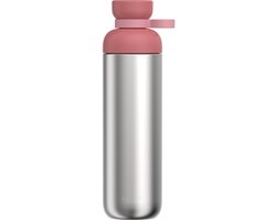 Mepal Waterfles roestvrij staal Vita - 900 ml - 2 openingen voor extra drinkgemak - Drinkfles RVS - Vivid mauve