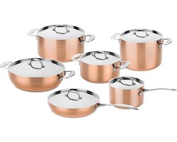 Mepra Koperen pannenset (12-delig)