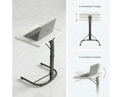 Merah® Laptoptafel - Bedtafel - Banktafel - Inklapbaar - Verstelbaar – Ergonomisch - Wit