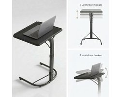 Merah® Laptoptafel - Bedtafel - Banktafel - Inklapbaar - Verstelbaar – Ergonomisch - Zwart