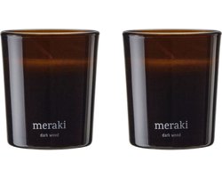Meraki Geurkaarsen set Dark Wood klein