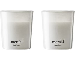 Meraki Geurkaarsen set White Garden klein