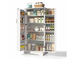 Merax Boekenkast Europees Boogdesign – 5 Lagen Open Kast – Handgelakte Metalen Frame – Ronde Antislip Voet – Geschikt voor Woonkamer Kantoor Slaapkamer