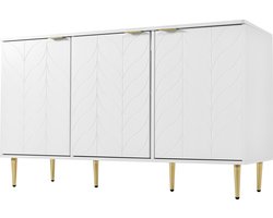 Merax Dressoir - Opbergkast met Deuren - Dressoirs Kasten - Wit