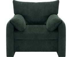 Merax - Moderne Design Fauteuil - Chenille Stof - Olijfgroen
