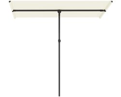 Merax Rechthoekige Balkon Parasol 150x205 cm – 180° Draaibaar & In Hoogte Verstelbaar – Aluminium Mast – UPF 50+ UV-bescherming – Beige