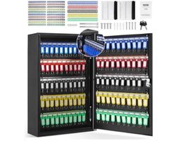 Mercadome® Sleutelkluis - Sleutelkast - Sleutelkluis voor buiten - Overzichtelijk en toegangkelijk - 200 haken - Zwart