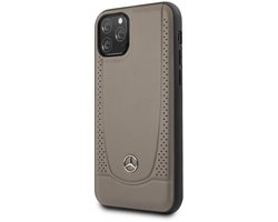 Mercedes-Benz Back cover - iPhone 11 Pro - Brown - Luxe Leer - Perforated Design