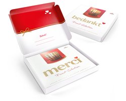Merci Finest Selection met tekst "Bedankt" - 250 gram - Merci chocolade met Tekst - Uniek bedankje