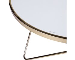 MERIDIAN - Salontafel - Wit/Goud - Veiligheidsglas