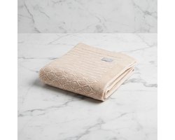Merino wol babydeken - Beige - 75x95 cm - ruitjespatroon