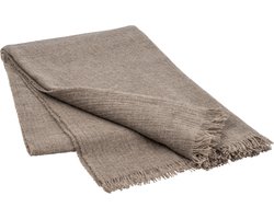 Merino Wollen Plaid Fungi | 130 x 220 cm | Bruin | Wol