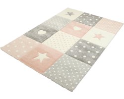 Merinos Kinderkamer Vloerkleed -120x170 cm - Roze