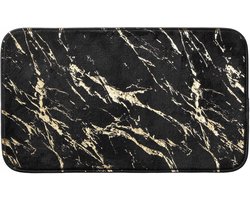 Merkloos Badmat met WC-uitsparing, Goud Marmer Print, 75x45cm