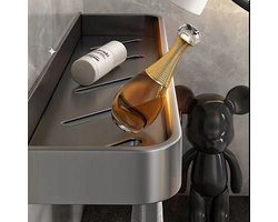 Merkloos Grijze Doucheplank 60cm - Zonder Boren, Aluminium