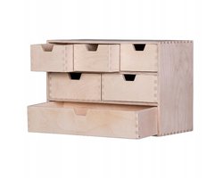 Merkloos - Groot Bureau Organizer - 6 Laden - Voor Kinderen en Volwassenen