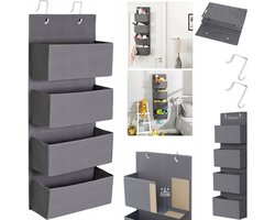 Merkloos Merloos Deur Organizer met 4 Vakken - Grijs, 100cm Hoog