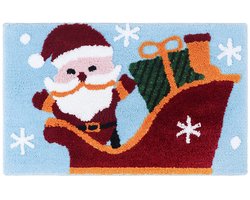 Merkloos® Wollige Kerstmat met Antislip en Sneldrogende Microvezel voor Huisdecoratie 65x45