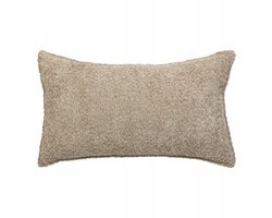 Merkloze Decoratieve Bouclé Kussen Taupe 30x50 cm - Zacht & Stijlvol