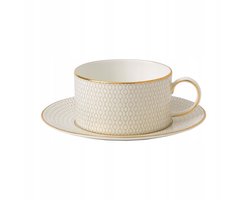 Merkloze Gouden Mok met Schotel - 250ml voor Koffie en Thee