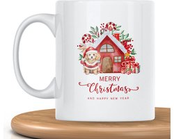Merry Christmas sweet home mok - Christmas gift - Cadeau voor vrouwen en mannen - Koffiemok - Grappige cadeaus - Kerstcadeau - Mokken en kopjes - Verjaardagscadeau - Koffiekopjes - Theekopjes - Voor moeders en vaders - 325 ml