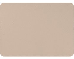 Mesapiu Placemats lederlook - Taupe - rechthoek - set van 6