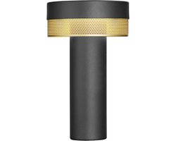 Mesh Tafellamp h:24cm zwart/goud oplaadbaar dimbaar - Modern - Hell Leuchten