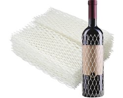 Mesh wijnflesbeschermhoezen - 30 stuks wit net voor wijn en champagne glazen flessen